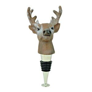 Woodland Creek 5 inch Deer Elk Resin Wine Bottle Stopper